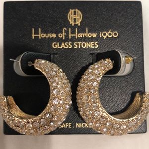 House of Harlow 1960 glass stones lead sage Nickel Free